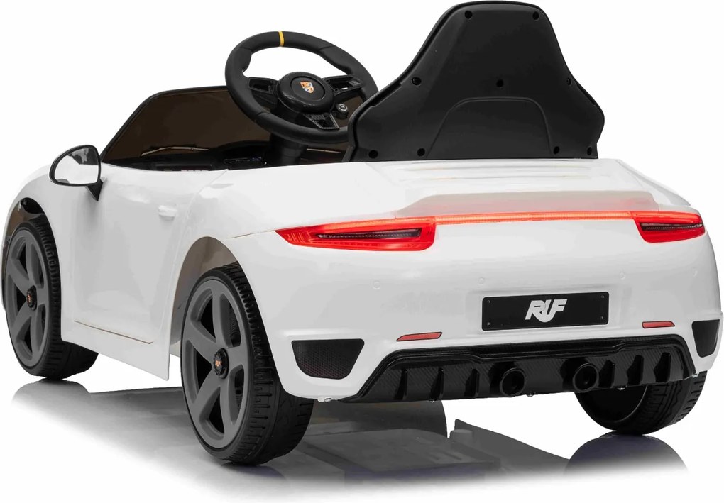 Carro elétrico para crianças RUF GT 12V,com portas rebatíveis, comando remoto, luzes LED dianteiras e traseiras, entrada USB/Aux, bateria de lítio, li