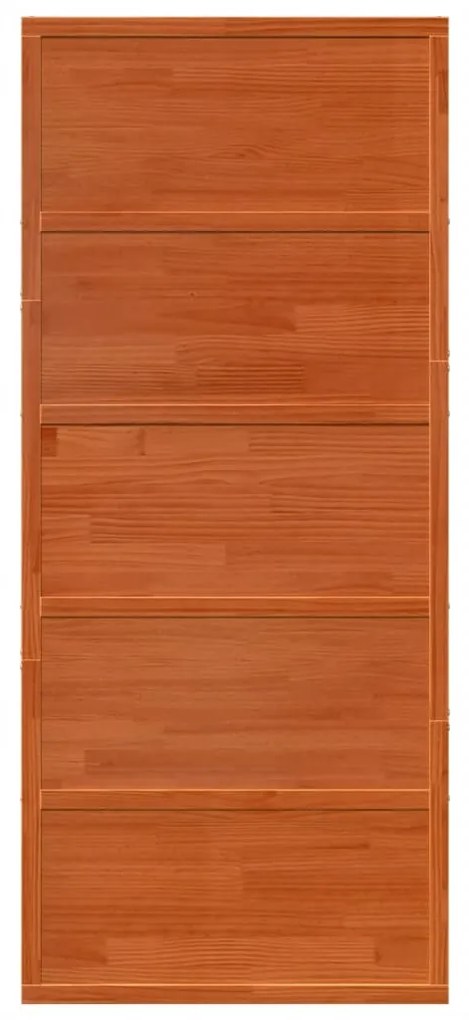 Porta de celeiro 90x208 cm madeira de pinho maciça castanho mel