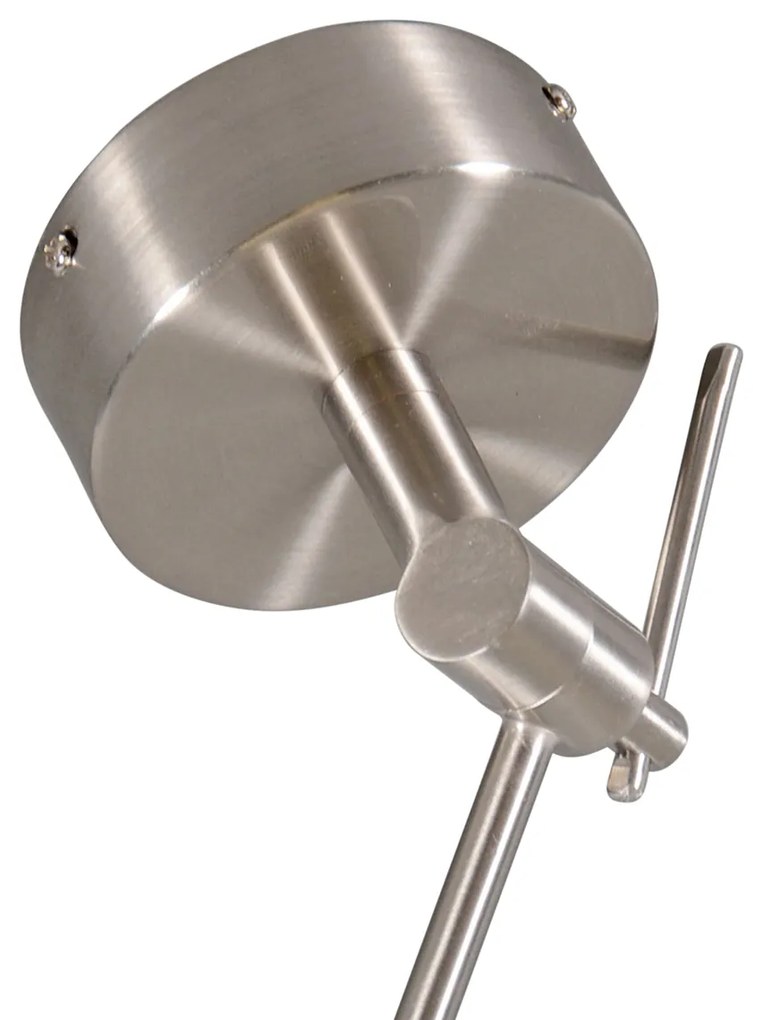 Candeeiro de suspensão inteligente em aço com cúpula branca 35 cm incl. Wifi A60 - Blitz