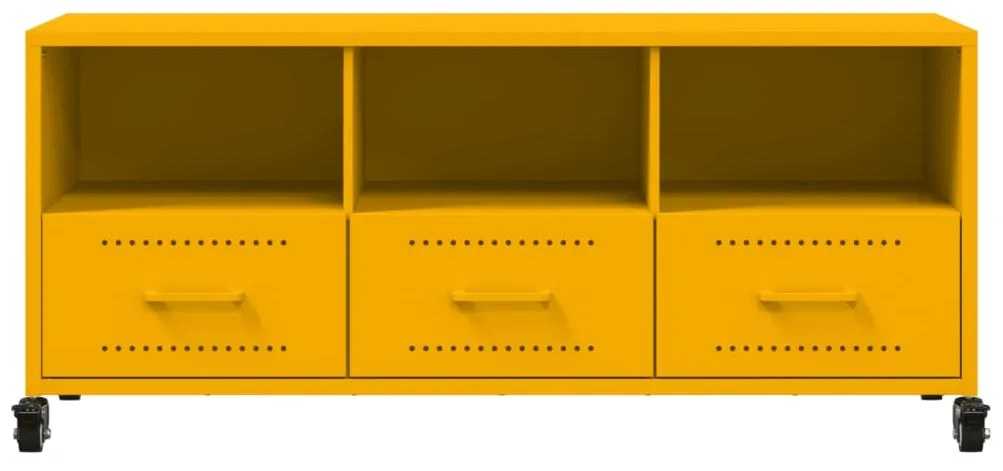 Móvel de TV 100,5x39x43,5 cm aço amarelo mostarda