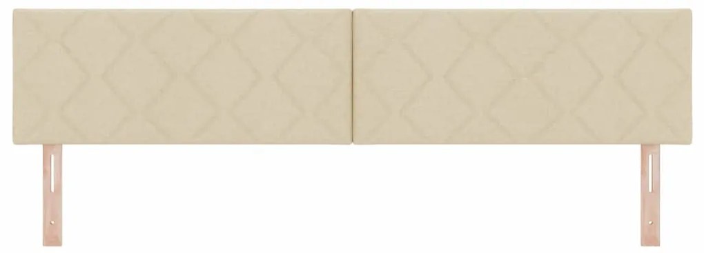 Cabeceira LED vidaXL Design Blocos de Diamante Creme 200 cm Tecido