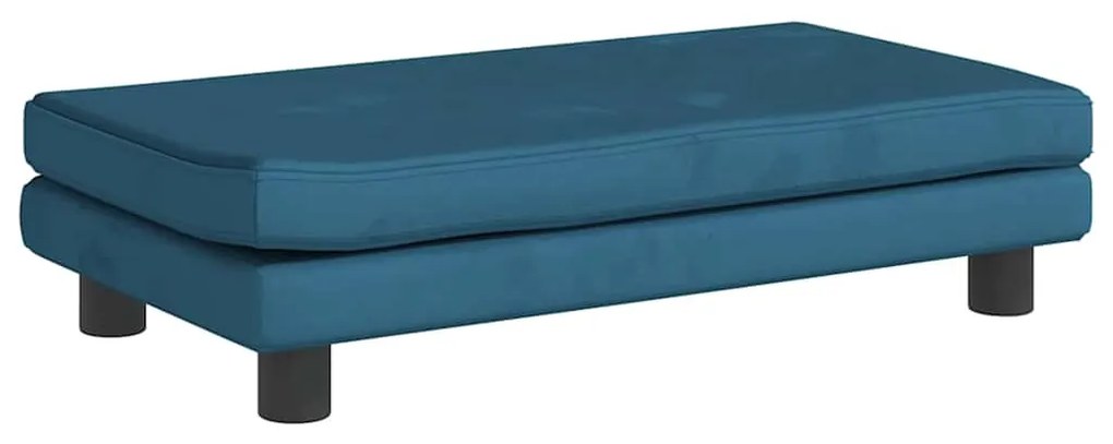 Cama para cães com extensão 100x50x30 cm veludo azul
