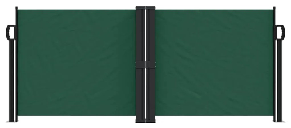 Toldo lateral retrátil 100x1000 cm verde-escuro