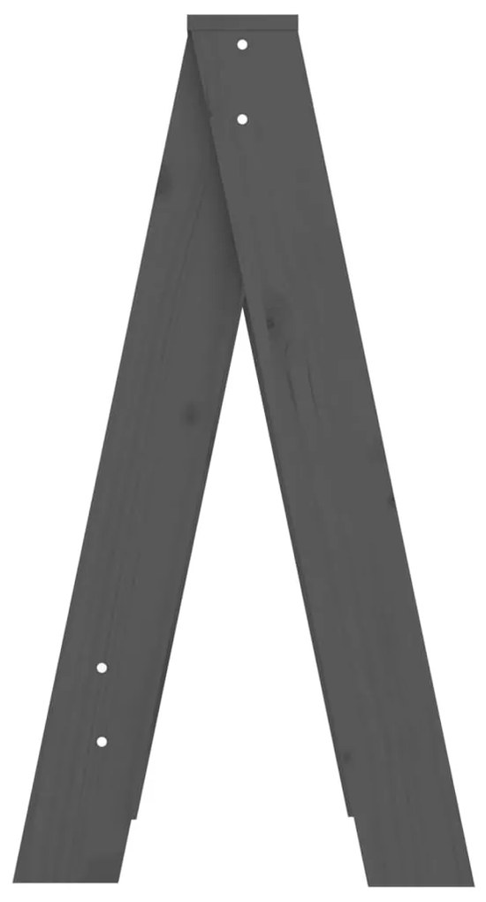 Bancos 2 pcs 40x40x75 cm pinho maciço cinzento