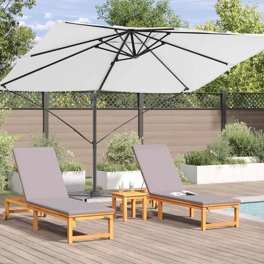 Guarda-Sol Cantilever Roma - Areia 352x251x260 cm em Alumínio