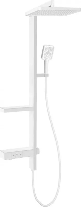 Mexen Roar conjunto de chuveiro de parede com chuveiro de teto e torneira, branco - 78105-20