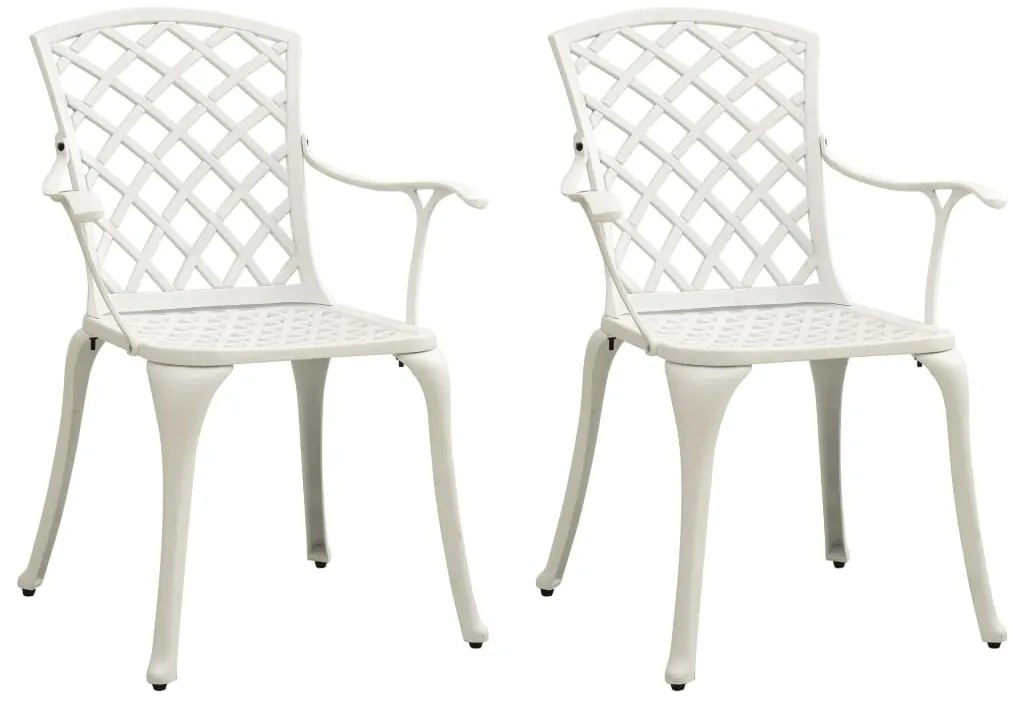 3 pcs conjunto de bistrô alumínio fundido branco
