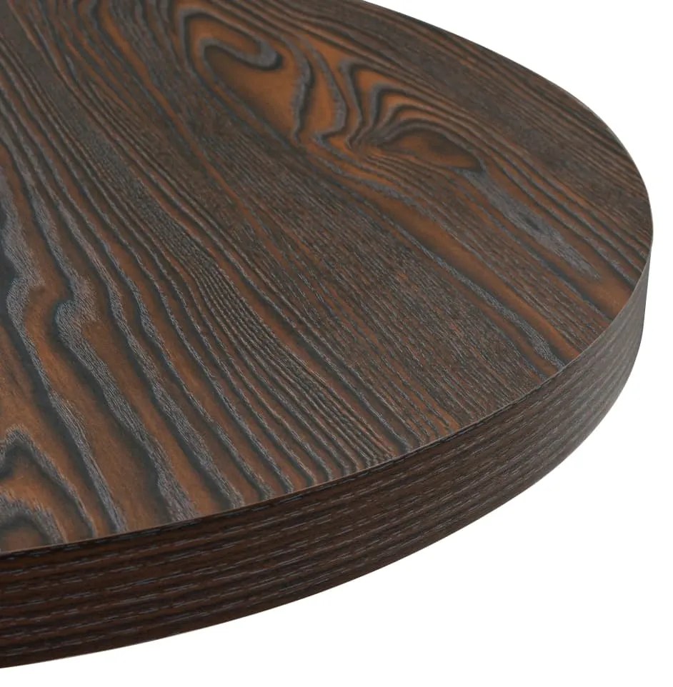Mesa bistrô em MDF e aço redonda 60x75 cm cinzento escuro