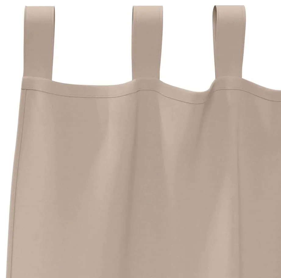 Cortinas 2 pcs Cinzento-acastanhado 245 x 140 cm Poliéster