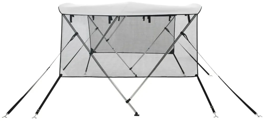 Toldo 3 arcos Bimini paredes malha laterais 183x(154-167)x137cm