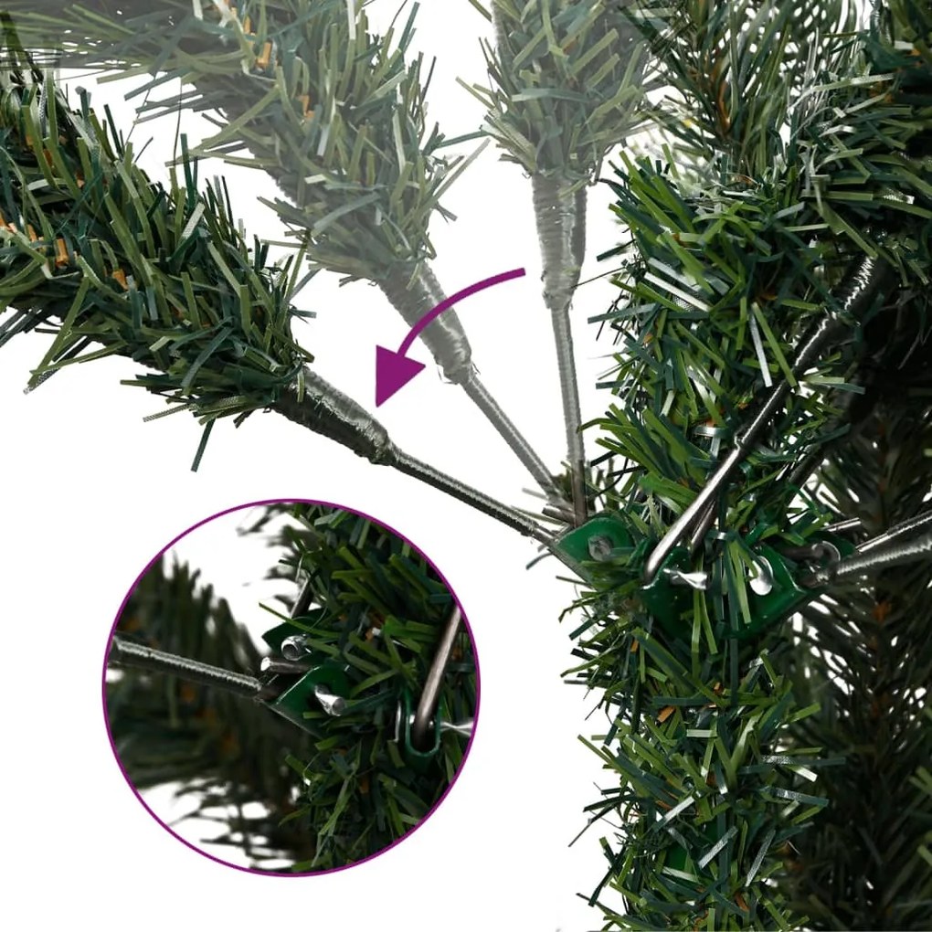 Árvore de Natal artificial articulada com suporte 300 cm verde