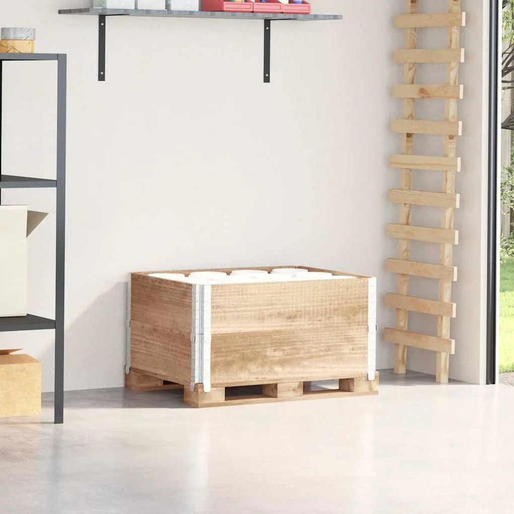 vidaXL Colares para paletes 2 pcs 80x60 cm madeira de pinho maciça