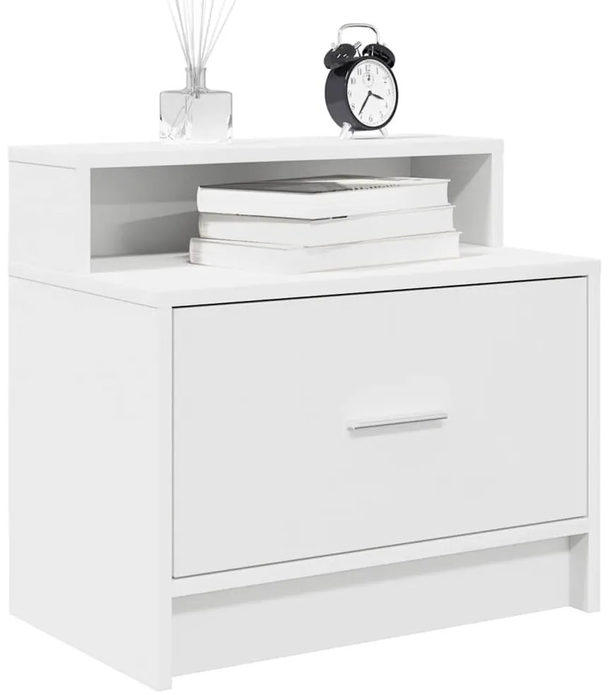 Mesa de cabeceira com gaveta 51x31x47 cm branco