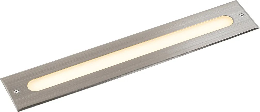 Conjunto de 2 projetores de chão modernos aço 50 cm incluindo LED IP65 - Eline