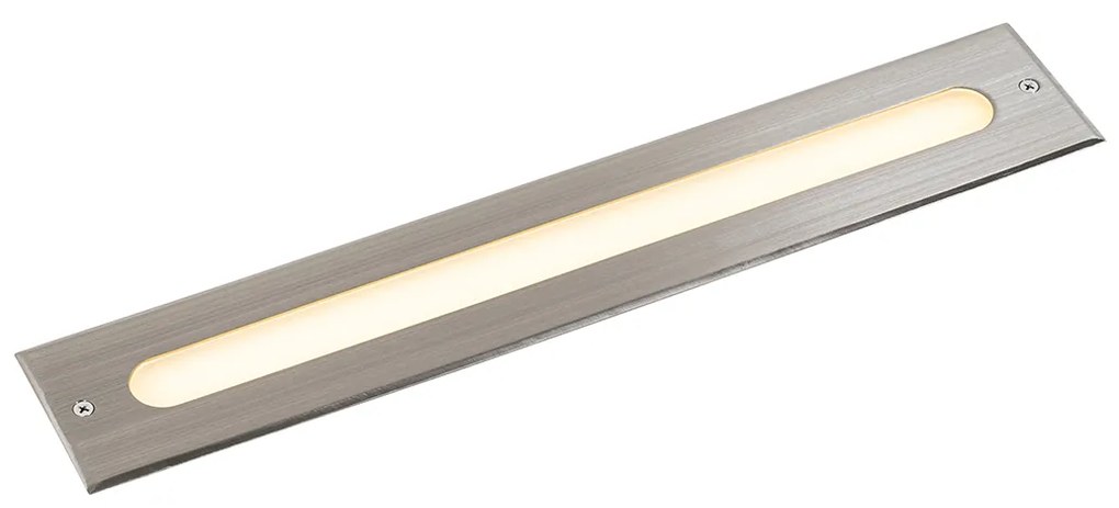 Foco de chão moderno em aço 50 cm com LED IP65 - Eline Moderno