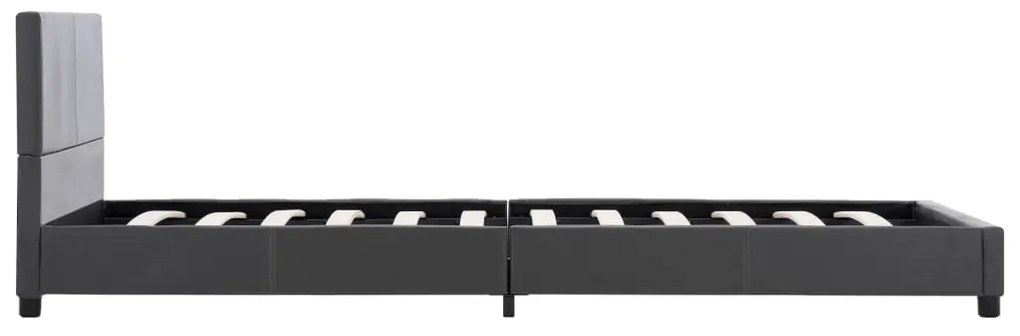 Estrutura de cama 90x200 cm couro artificial cinzento