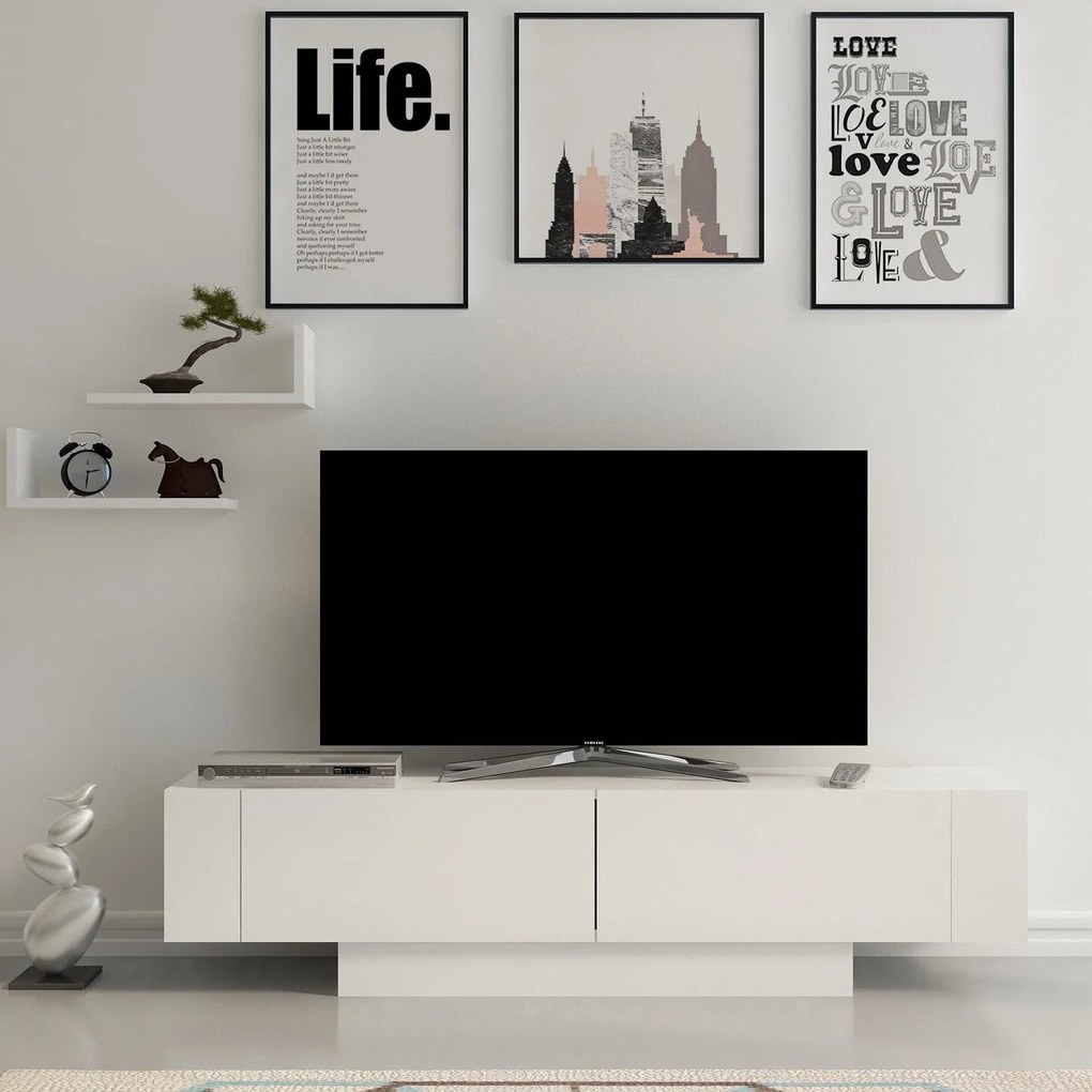 Móvel para TV Matera – Branco – 150x41,6x31,5 cm