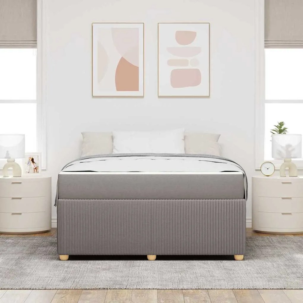 Estrutura da Cama Cinzento-acastanhado 140 x 200 cm tecido