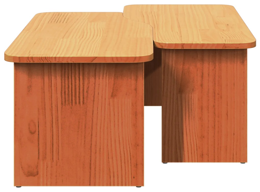 Mesa de centro 2 pcs Castanho-mel 100 x 69 x 35.5 cm