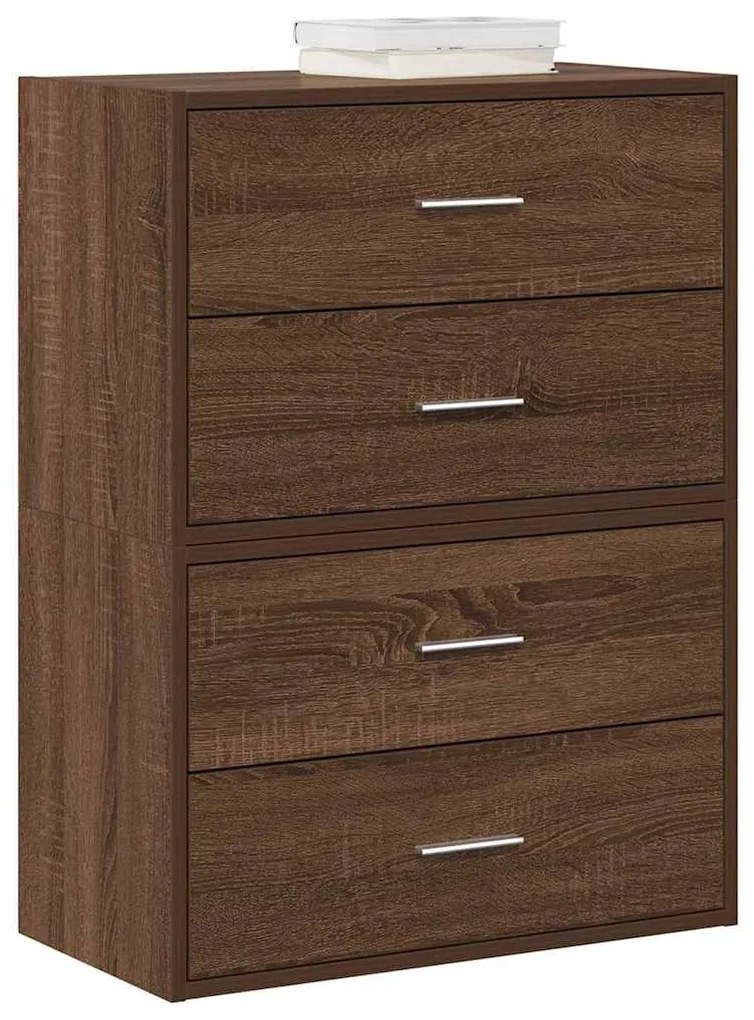 Armários c/ 2 gavetas 2 pcs 60x31x40cm derivados madeira