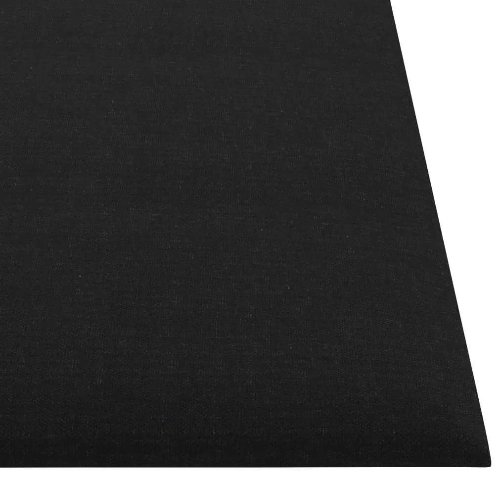 Painel de parede 12 pcs 30x30 cm tecido 1,08 m² preto