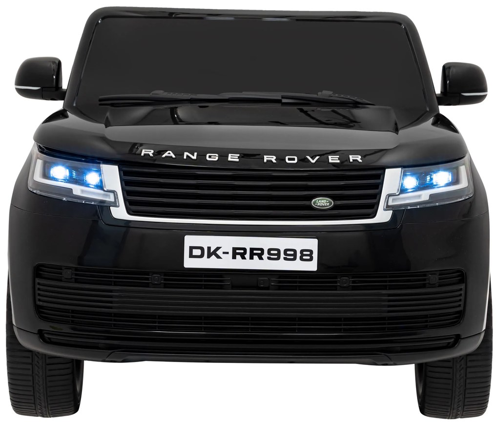 Carro elétrico para Crianças 2 Lugares Range Rover SUV Lift 12V 4x4 Rodas Espuma EVA, Assento couro ecológico Preto