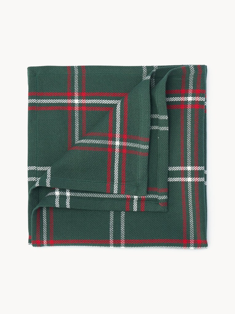 Guardanapos de tecido xadrez Aster, conjunto de 4
