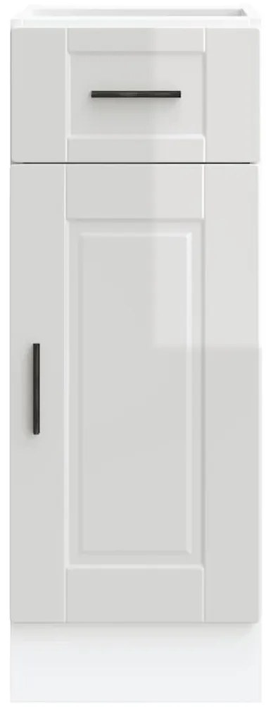 Armário base cozinha Porto derivados madeira branco brilhante