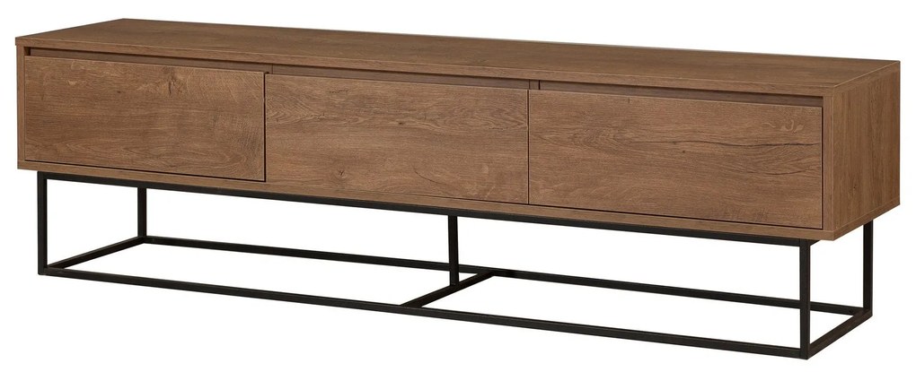 Conjunto de Mobiliário de Sala Laxus – Nogueira/Preto – 90x39x40 cm