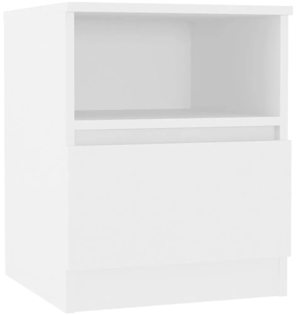 Mesas de cabeceira 2pcs 40x40x50 cm derivados de madeira branco