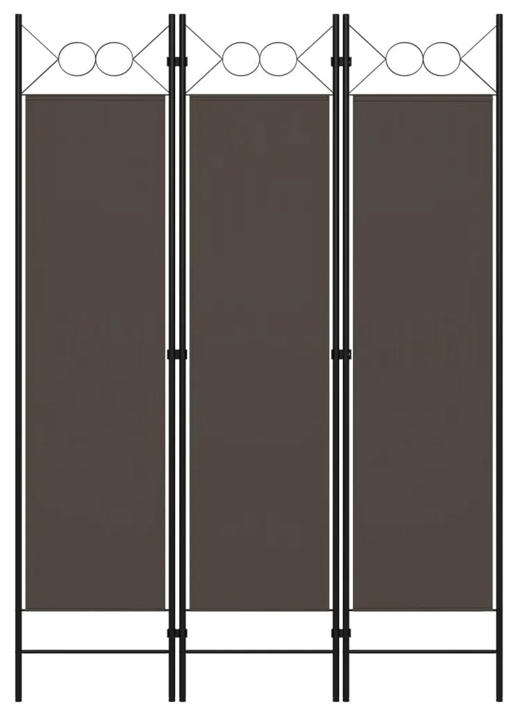 vidaXL Divisória de quarto com 3 painéis 120x180 cm antracite