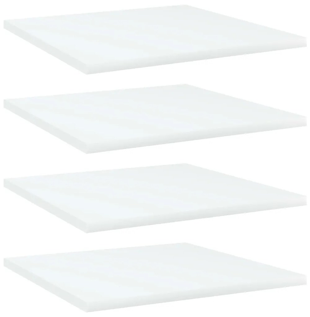 vidaXL Prateleiras para estante 4 pcs 40x40x1,5cm contraplacado branco