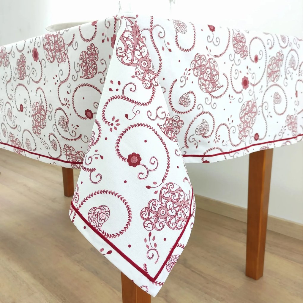 Toalha de Mesa Viana Red com Rolinho