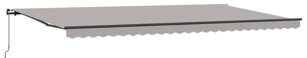 Toldo Cinza Claro Cinzento-claro 600 × 300 cm Acrílico e metal