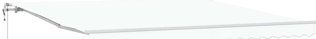 vidaXL Toldo Retrátil Manual Branco 400 × 300 cm tecido