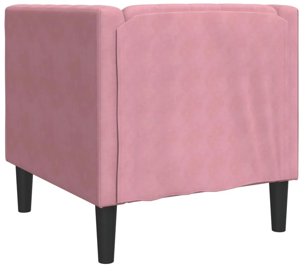 Sofá chesterfield veludo rosa