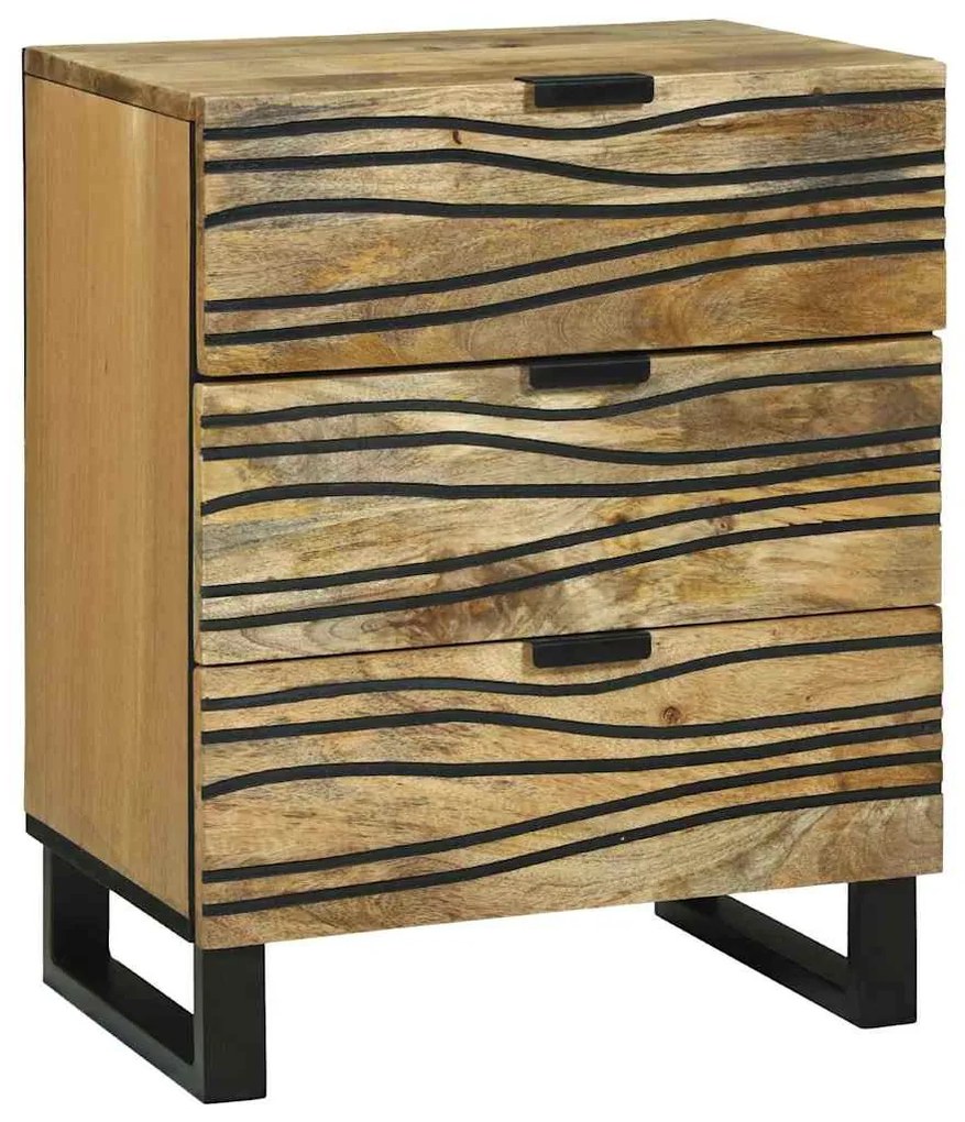 vidaXL Armário de Cabeceira com gaveta Castanho 50 x 33 x 62 cm