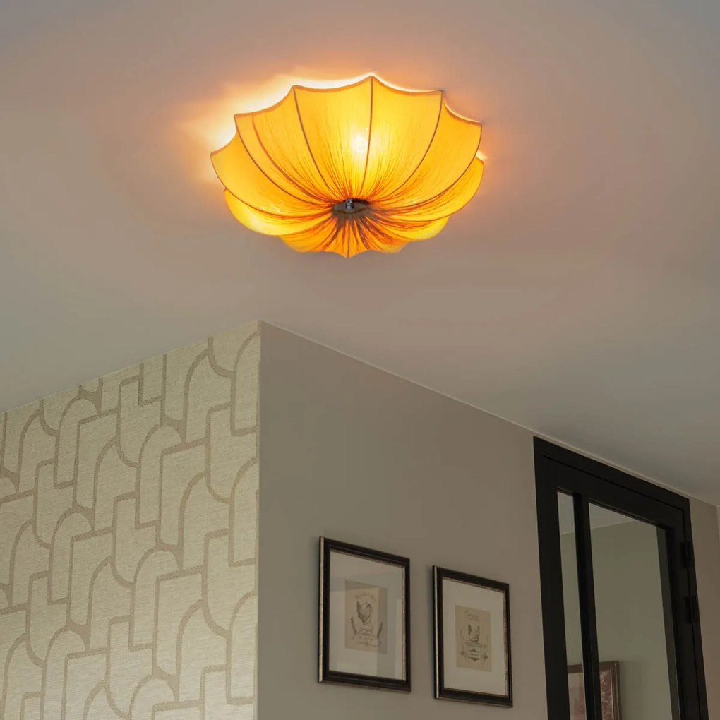Candeeiro de teto design bege 52 cm 3-luzes - Plu
