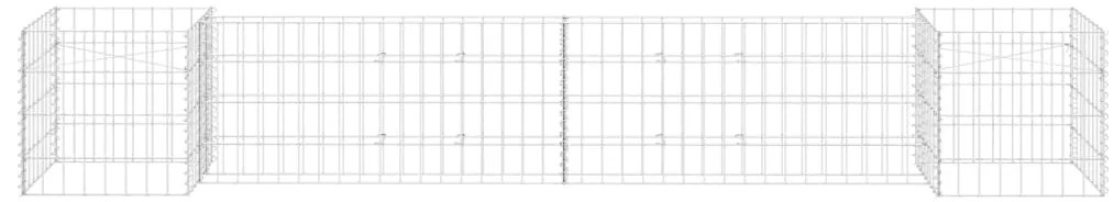 Gabião em forma de H fio de aço 260x40x40 cm