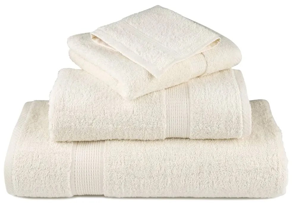 Toalhas de mãos premium SOLUND 2 pcs 30x30 cm 600 g/m2 creme