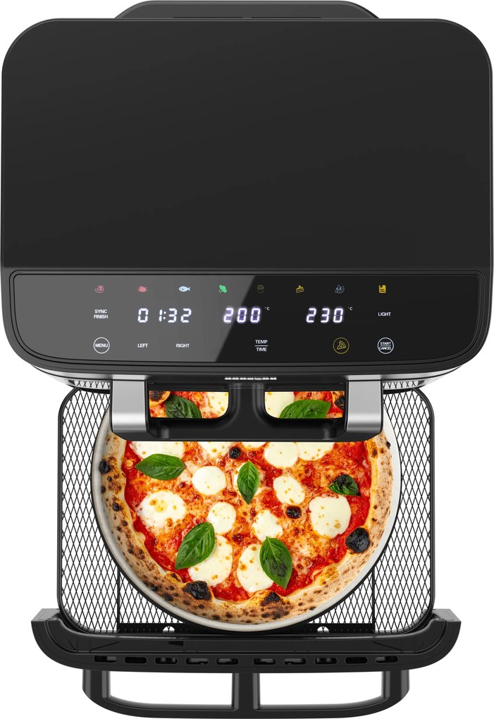 Fritadeira de ar Cecofry FoodCourt 18000 4Pizza e Forno de 18L com pedra para pizza