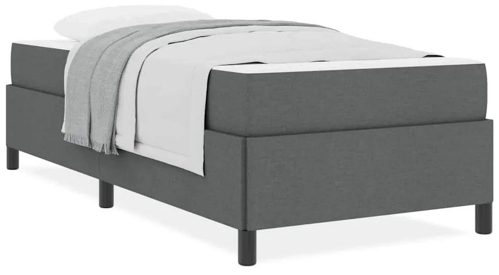 Cama Box Cinza escuro, Preto 90 x 190 cm