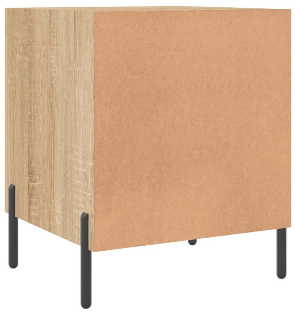 Mesa cabeceira 2pcs 40x40x50cm deriv. madeira carvalho sonoma