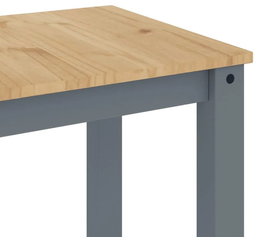 Mesa de jantar Panama 117x60x75 cm pinho maciço cinzento