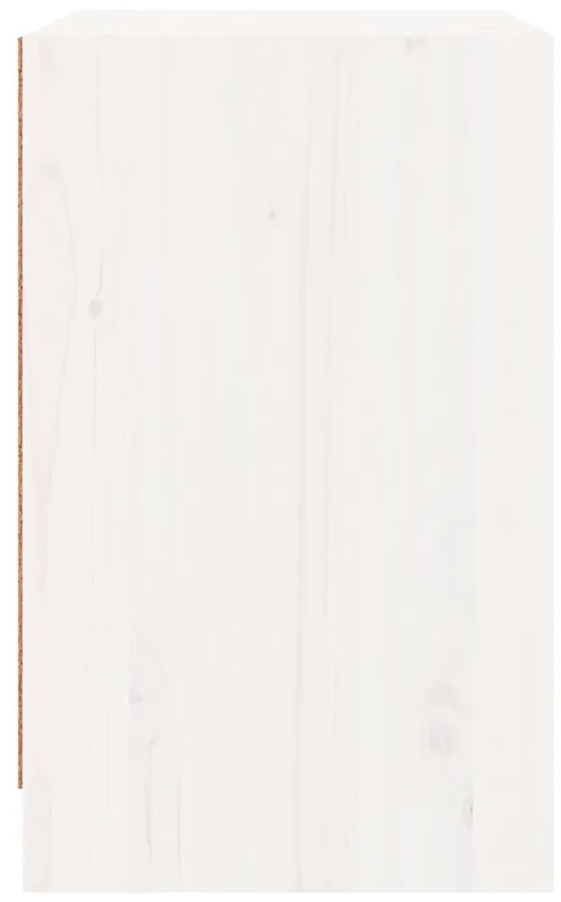 Mesas de cabeceira 2 pcs 40x31x50 cm pinho maciço branco