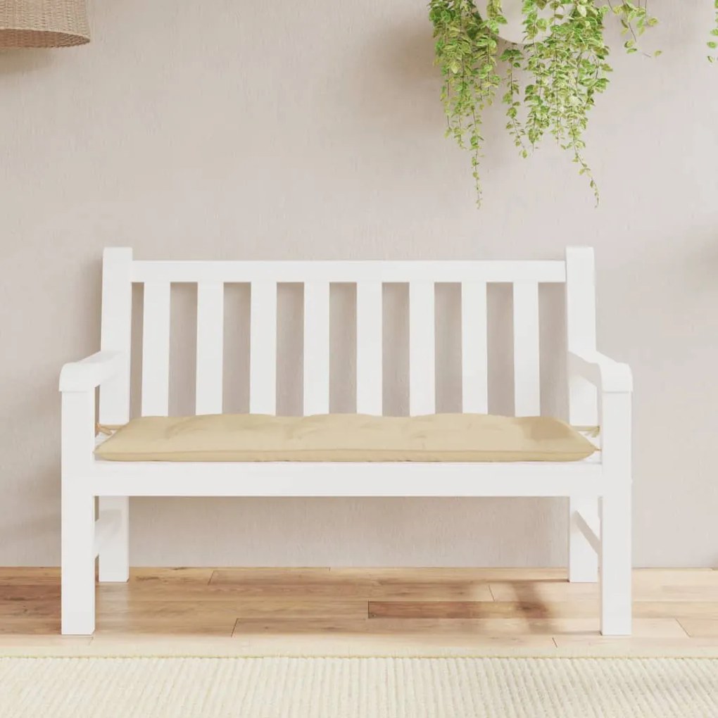 vidaXL Almofadão p/ banco de jardim 120x50x7 cm tecido oxford bege