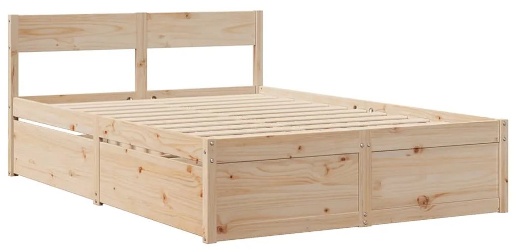 Cama sem colchão 120x190 cm madeira de pinho maciça