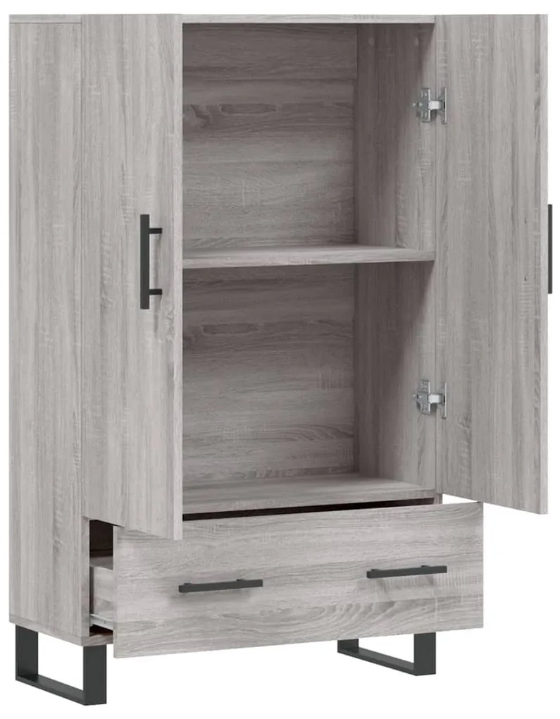 Armário alto derivados de madeira 69,5x31x115cm cinza sonoma