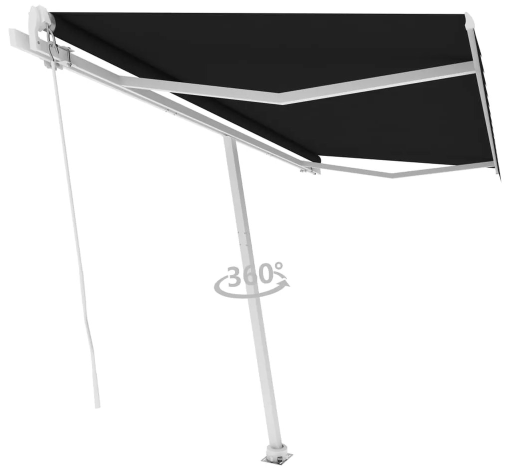 Toldo retrátil manual independente 400x300 cm antracite