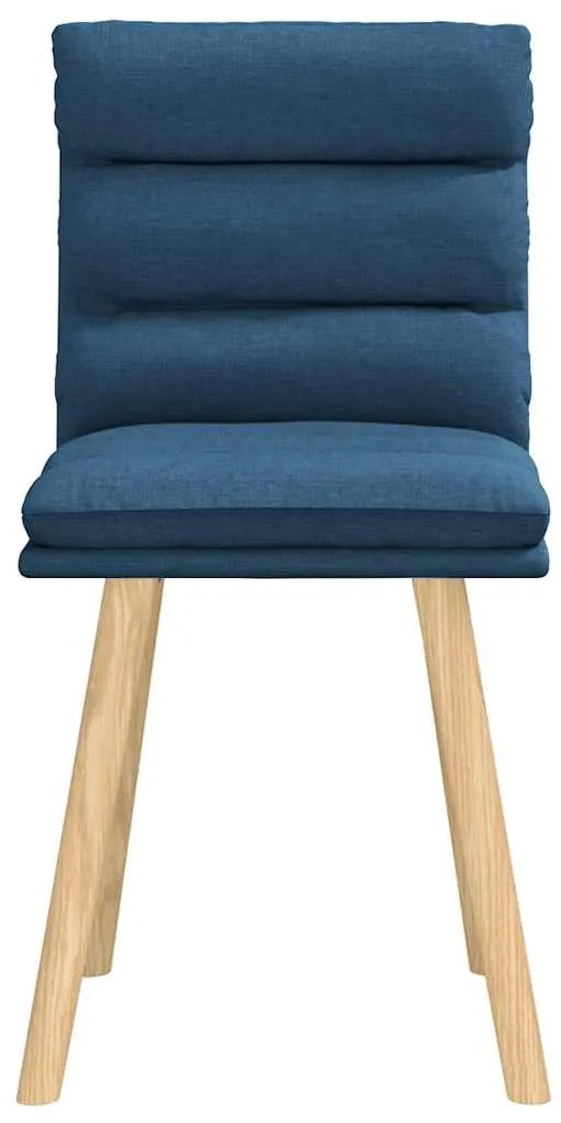 Cadeiras de jantar 2 pcs tecido azul
